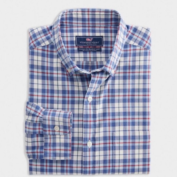 Vineyard Vines Men’s Plaid Long Sleeve Shirt Size Small
Blue Red Spring Summer - Picture 1 of 4